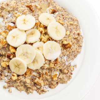 Quick Banana Oatmeal with Flax