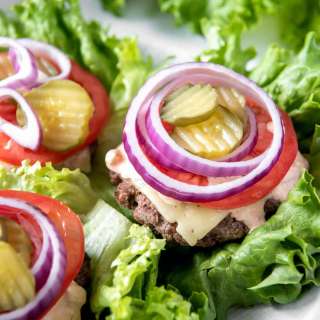 Bunless Burgers with Homemade Burger Sauce