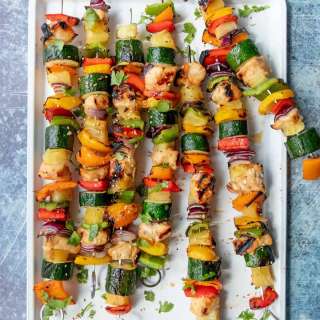 Grilled Hawaiian Chicken Kabobs