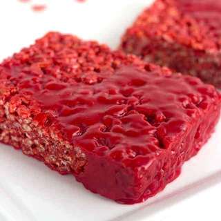Bloody Red Velvet Rice Krispie Treats