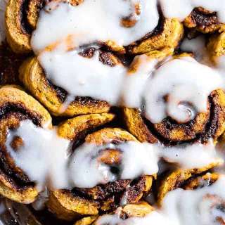 Gluten-Free Vegan Pumpkin Cinnamon Rolls
