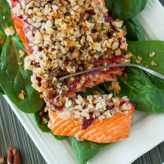 Cranberry Pecan Crusted Salmon