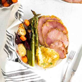 Easter Ham Dinner on a Sheet Pan