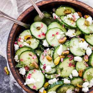 Cucumber, Dill, Feta and Pistachio Salad
