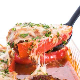 Sausage Pizza Stuffed Peppers