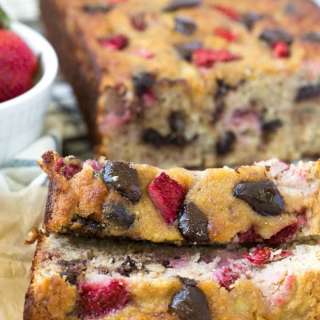 Paleo Chocolate Chunk Strawberry Banana Bread