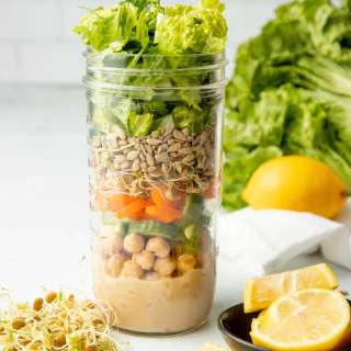 Sesame Chickpea Mason Jar Salad