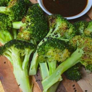 Oven Roasted Broccoli with Hoisin Dipping Sauce