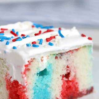 Red White and Blue Poke Cake