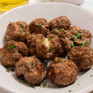 Mozzarella-Stuffed Meatballs