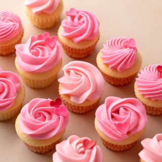 Mini Cake Mix Cupcakes with Homemade Vanilla Frosting