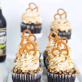 Chocolate Stout Cupcakes with Salted Caramel Buttercream