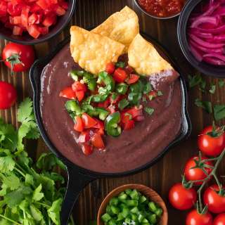 Healthy Chipotle Black Bean Dip with Pico de Gallo
