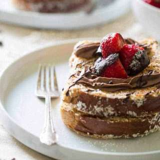 Coconut Whipped Cream Brioche French Toast