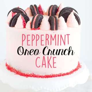 Peppermint Oreo Crunch Cake
