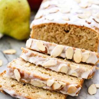 Pear Bread with Almond Glaze