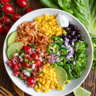 Instant Pot Salsa Chicken Burrito Bowls