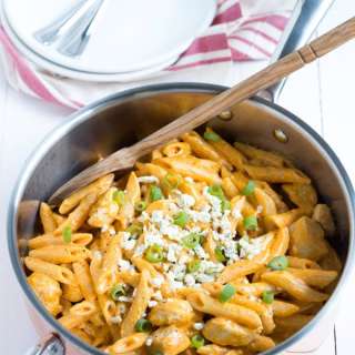 One Pan Buffalo Chicken Pasta