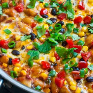 Healthy One-Pot Enchilada Pasta