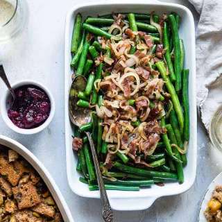 Easy Sautéed Fresh Green Beans Recipe with Crispy Prosciutto