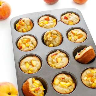 Almond Flour Peach Muffins