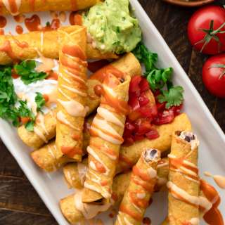 Crispy Chipotle Black Bean Taquitos
