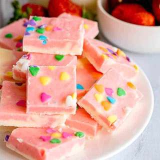 Strawberries and Cream Fudge