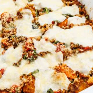 Italian Sausage and Butternut Squash Farro Bake