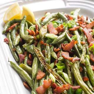 Roasted Green Beans and Bacon