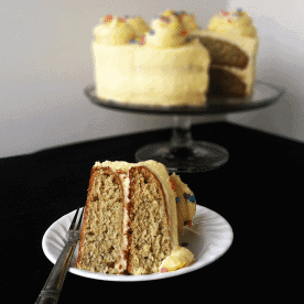Roasted Banana Cream Cake