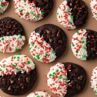 White Chocolate Dipped Christmas Cookies