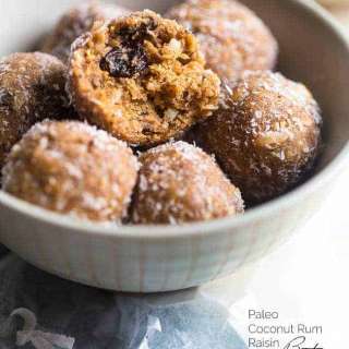 Coconut Rum Raisin Energy Balls