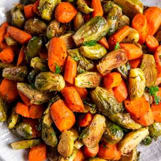 Roasted Brussels Sprouts and Carrots
