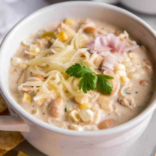 Crockpot Cream Cheese Chicken Chili