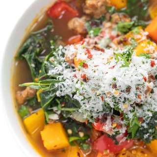 Sausage, Kale, and Butternut Squash Soup