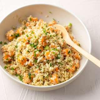 Sweet Potato Quinoa with Lemon Feta Vinaigrette