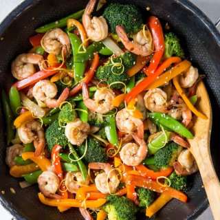 Shrimp Stir Fry with Lemon and Ginger