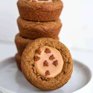 Fudge Filled Gingerbread Cookie Cups