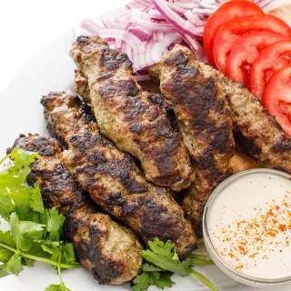 Lebanese Kafta Kabobs with Tahini Sauce