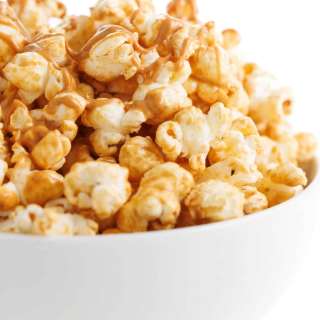 Peanut Butter Drizzled Popcorn