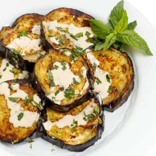 Grilled Eggplant with Tahini Sauce