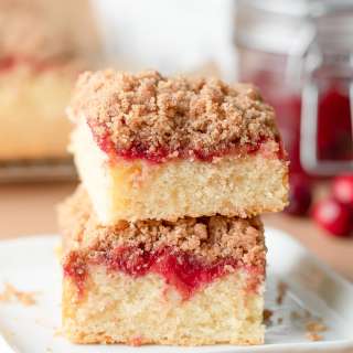 Leftover Cranberry Sauce Coffee Cake