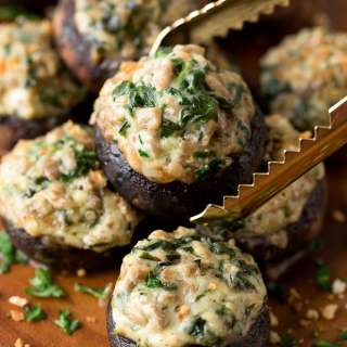 Vegetarian Stuffed Mushrooms