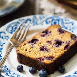 Whole-Wheat Banana Bread With Greek Yogurt And Blueberries