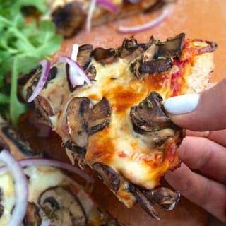 Mushroom Pizza with Garlic and Rosemary