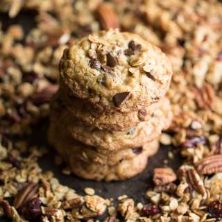 Chocolate Pecan Granola Cookies