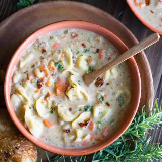 Tuscan White Bean Soup with Tortellini
