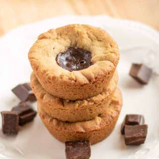 Peanut Butter Cookie Cups with Chocolate Filling