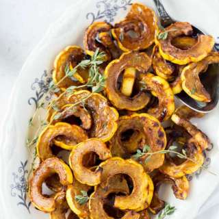Roasted Delicata Squash with Maple and Cinnamon