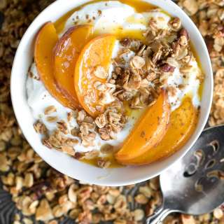 Roasted Peach Yogurt Bowl